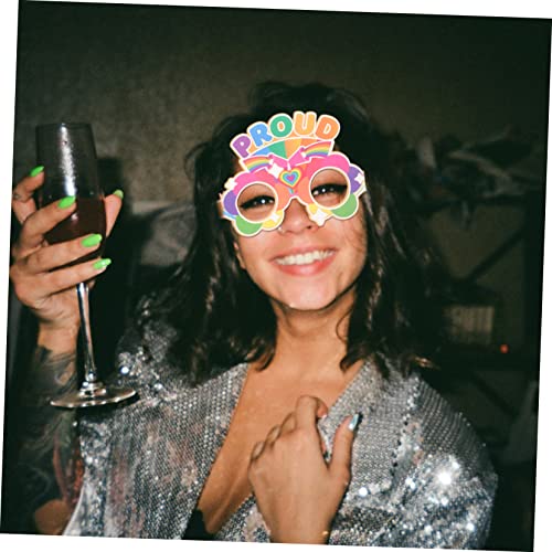 Simular gafas papel en monturas de gafas decorativas minkissy para disfraces 2