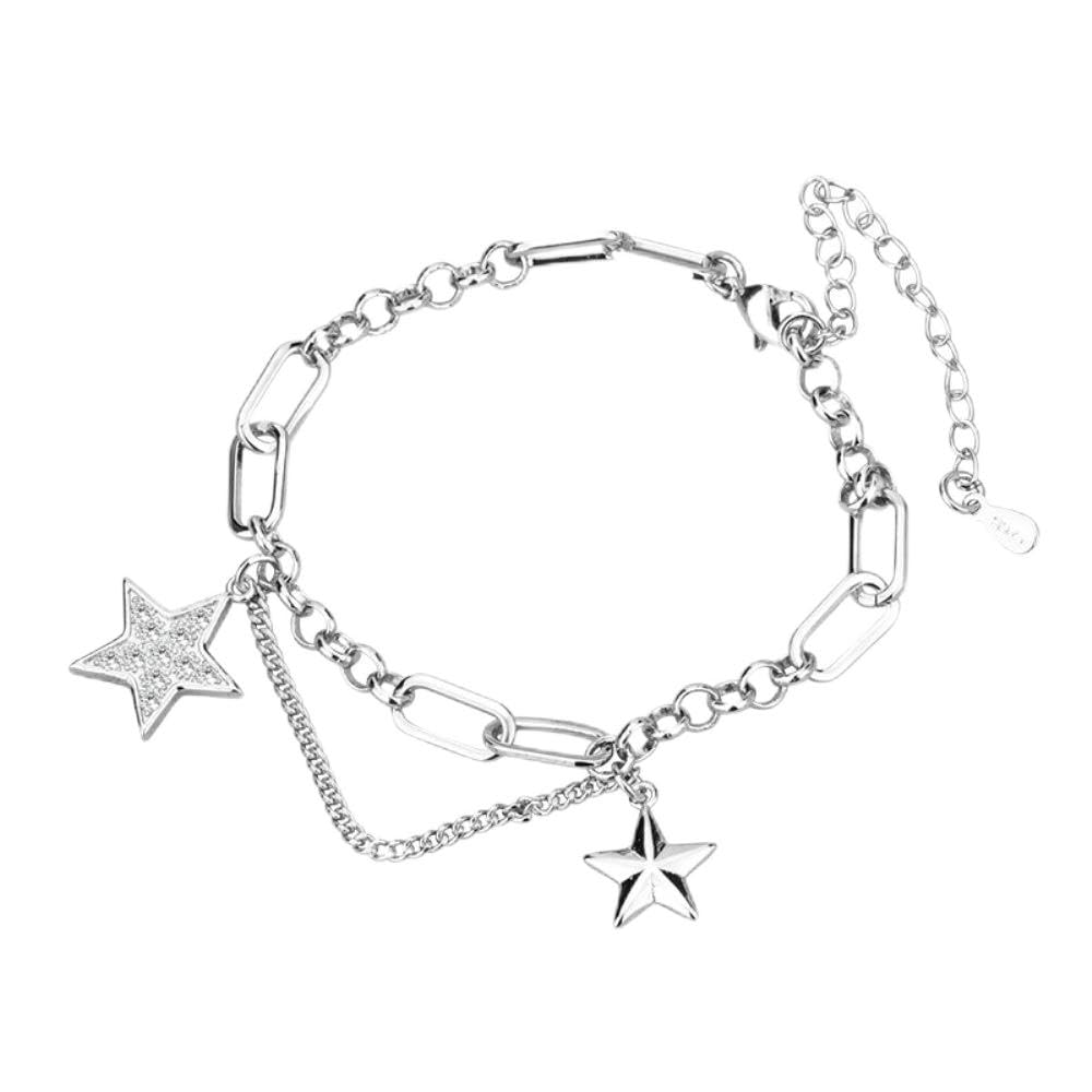 Pulsera de encanto de estrella con borla de movimiento fluido 6