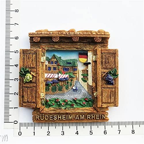 Imán decorativo Rudesheim am Rhein Alemania 3D para refrigerador miniatura 5