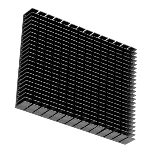 Dissipateur thermique en aluminium, 150 x 120 x 20 mm, radiateur de refroidissement pour carte PCB d'amplificateur de puissance CPU (noir)