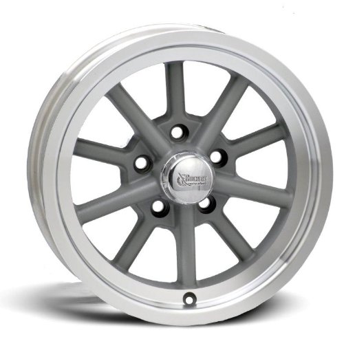 Rocket Racing Wheels Launcher Gray Painted Center/ Machined Outer Wheel (15x4.5"/5x4.5"/ 2.25" BS)