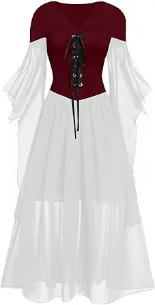 OIOLOYJM Witch Costume Women Sexy Plus Size Renaissance Vampire Gothic Halloween Costumes Woman 2025 Clothes Dresses