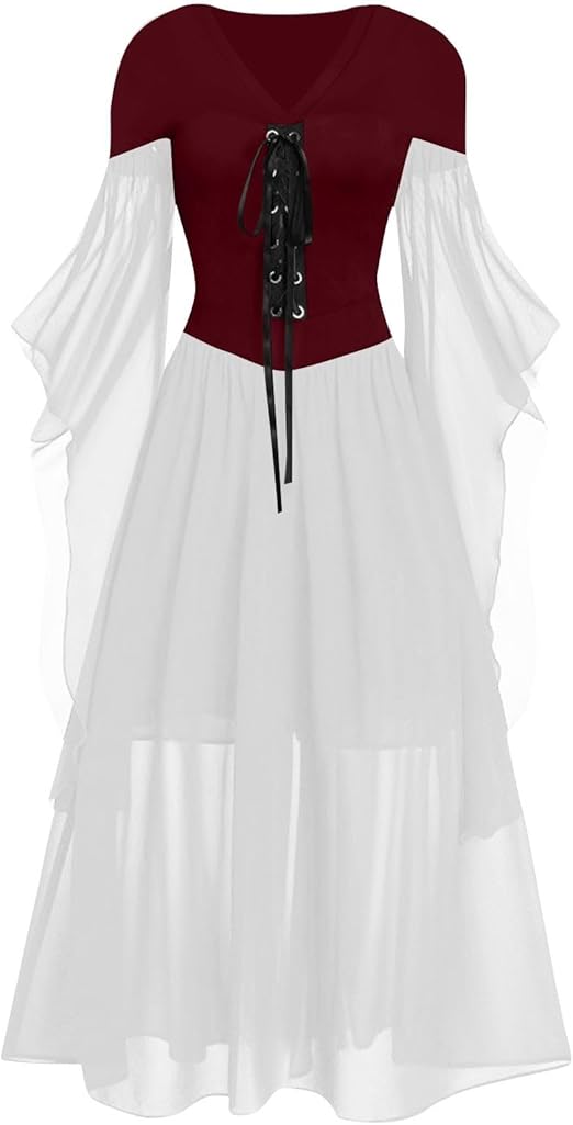 OIOLOYJM Witch Costume Women Sexy Plus Size Renaissance Vampire Gothic Halloween Costumes Woman 2025 Clothes Dresses