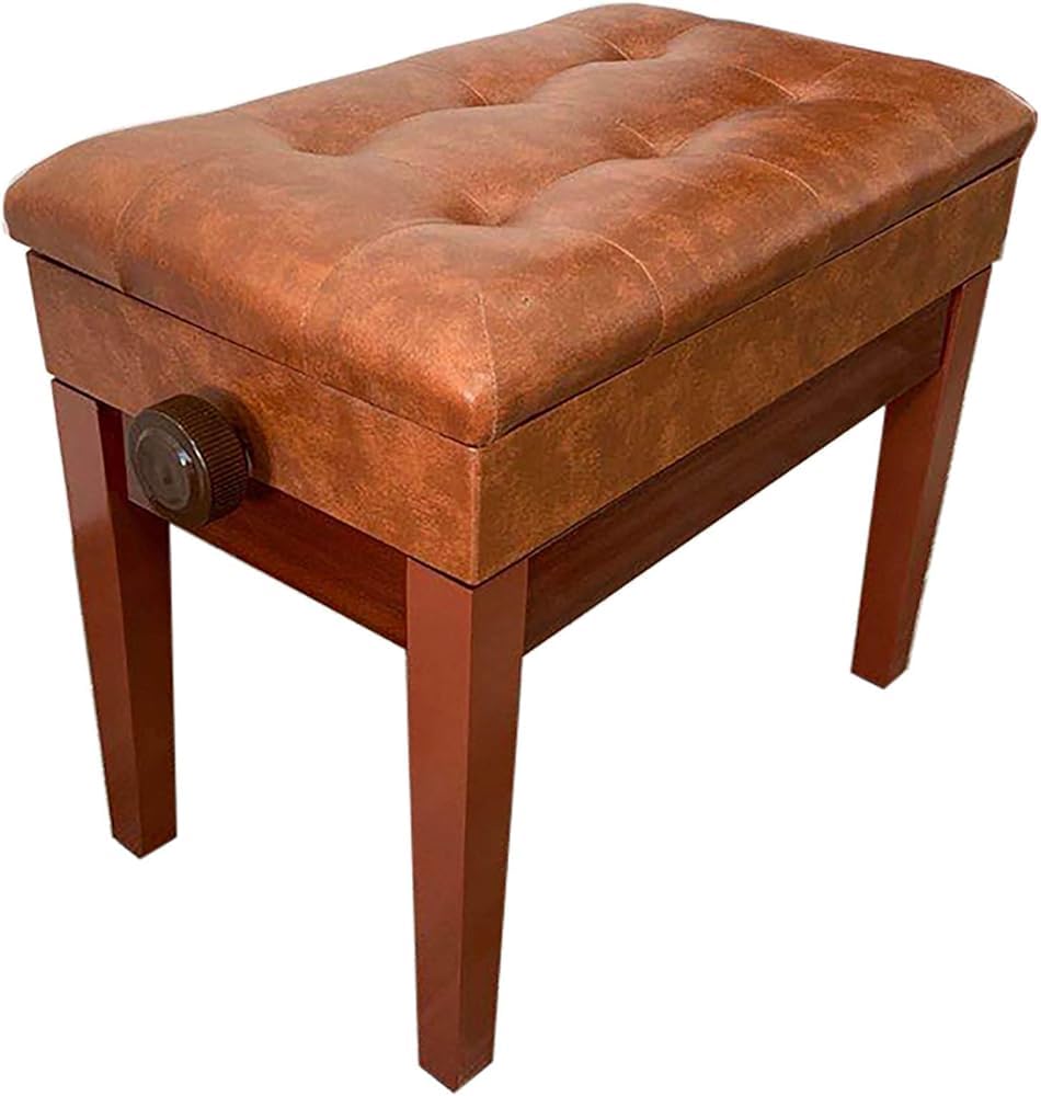 Sbcgfy A Djustable Piano Bench With Storage - 7-Level Height, Waterproof Pu Leather Music Stool, Extr Wide Seat, Nti-Slip Base For Home Nd Studio,