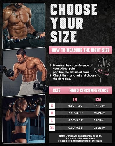 COFIT Fitness Handschuhe für Damen und Herren, Atmungsaktive Trainingshandschuhe rutschfeste Gewichtheben Handschuhe mit Handgelenk Unterstützung für Gym Übung, Krafttraining, Bodybuilding - Rosa M