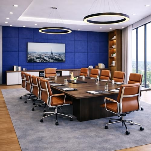 Image of MMT Acoustix Premium Felt Acoustic Panels for Offices, Bedrooms & Studios | Sustainable PET Felt Panels for Echo Reduction & Sound Absorption | 4x2 Ft, 9mm Thick | Iris - Pack of 4