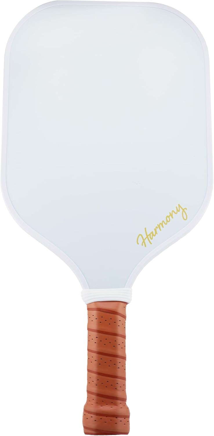 Classic Pickleball Paddle | Carbon Fiber Pickleball Paddle | White with Tan Grip