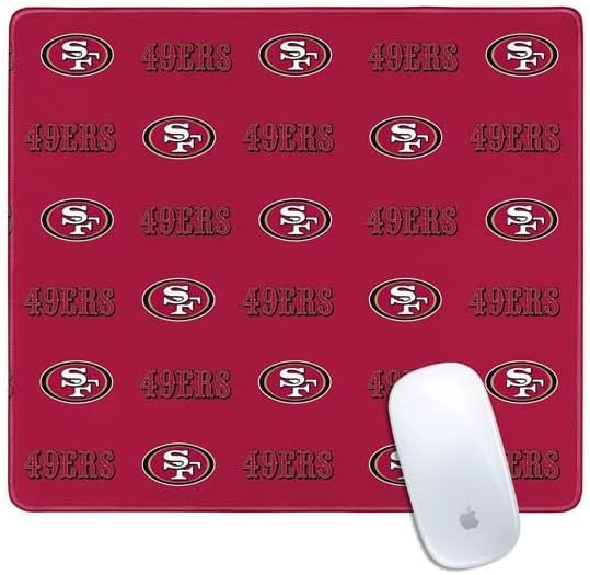 Skinit Extra Large Gaming Mouse Pad - Officially Licensed San Francisco 49ers Design with Stitched Edges, Waterproof, Non-Slip Rubber Base, Desk Mat for Keyboard & Mouse, 35.75" x 15.4" inches