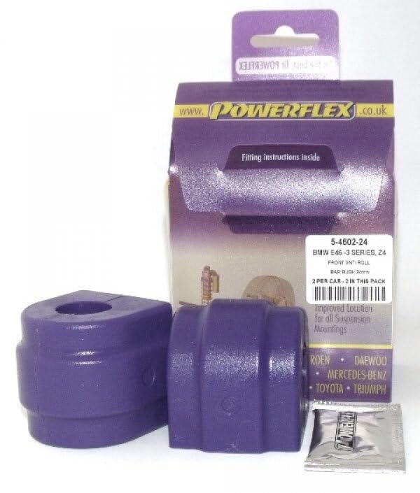 Compatibile con SilentBlocchi stabilizzatori anteriori POWERFLEX 24 mm per BMW E46