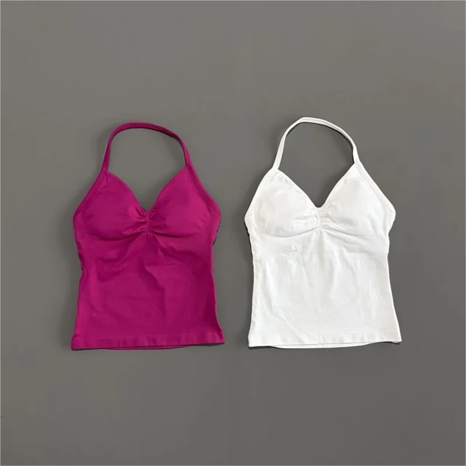 Canotte Senza Schienale da Donna con Top Spalline Lunghe e Canottiera Yoga per Donne