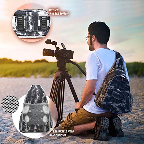 Mochila de cámara impermeable con funda para lluvia camuflaje miniatura 7