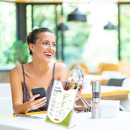 Présentoir de table A6 transparent idéal pour organiser les menus de restaurant - 4
