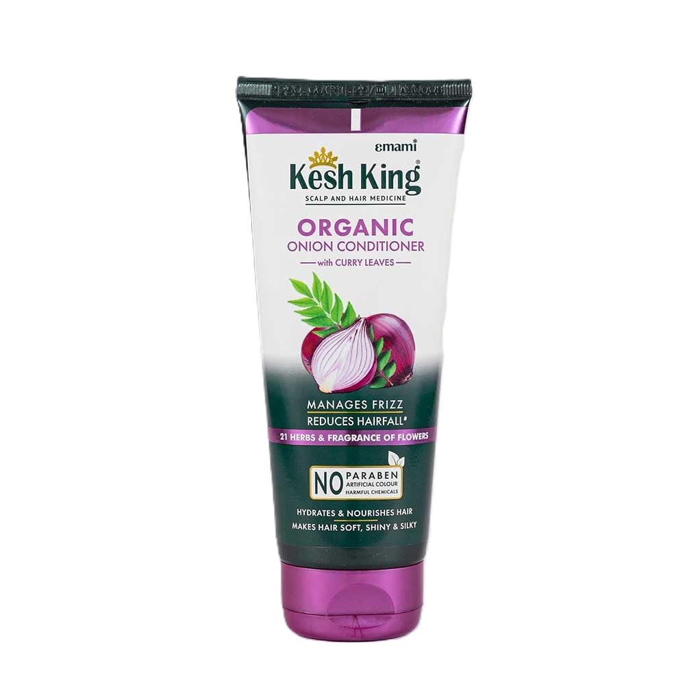 Kesh King Organic Onion Conditioner with Curry Leaves | Conditioner for Frizzy Hair, Reduces Hair Fall, Deep Nourishment & Hydration | Hair Conditioner for Dry, Damaged Hair | 200ml