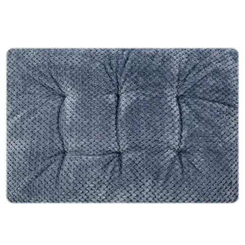 WONDER-MIRACLE-Fuzzy-Deluxe-Pet-Beds-Super-Plush-Dog-or-Cat-Beds-Ideal-for-Dog-Crates-Machine-Wash-Dryer-Friendly-15-x-23-S-Dark-Blue