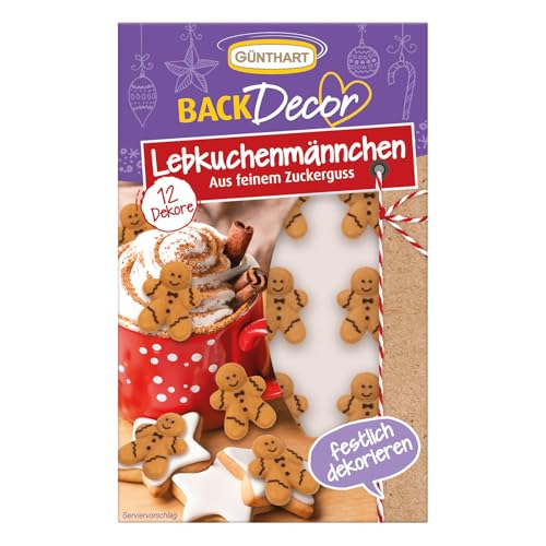 Günthart BackDecor mit 12 Stück Lebkuchenmännchen aus essbaren...