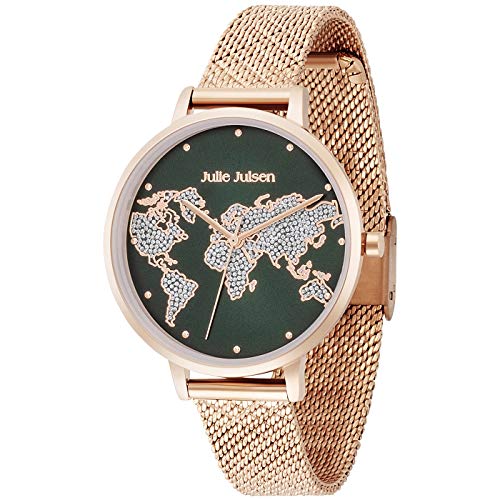 Preisvergleich Produktbild Julie Julsen Damen Armbanduhr - World Roségold Mesh JJW1202RGME-G