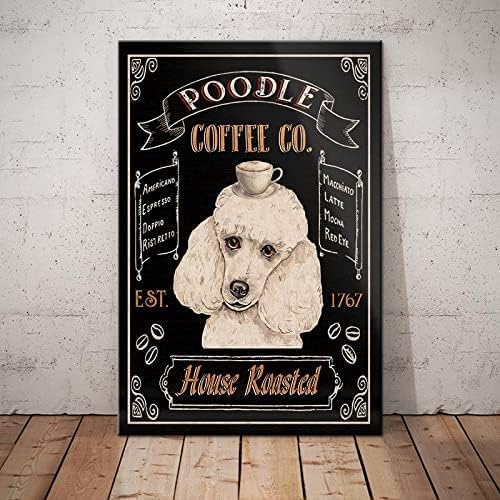 YiKue Kits de pintura de diamantes para adultos y niños, pintura artística de diamantes con diamantes, caniche, perro, café, bricolaje, 5D, redondo,