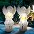 2 Pack Angel Garden Statue Decor with Solar Light, Outdoor Cherub Sculpture with Wing & Glass Ball for Patio Yard Art Porch Home Lawn Cemetery, Birthday or Christmas Figurine Gifts for Mom Grandma