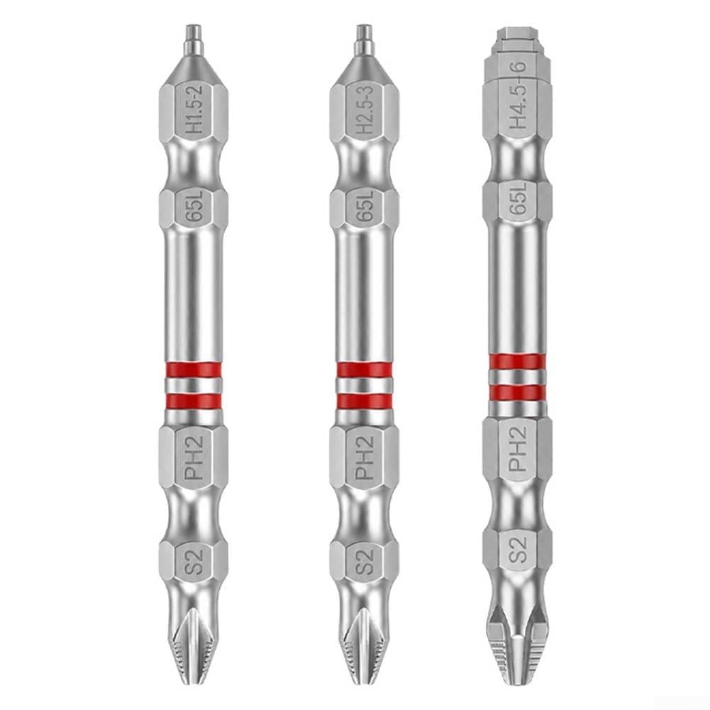para puntas Destornillador Doble Cabeza 100mm Magnetizadas (3PCS 65mm)
