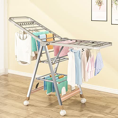 Étendoir à linge pliable intérieur extérieur grand format pour vêtements et chaussettes