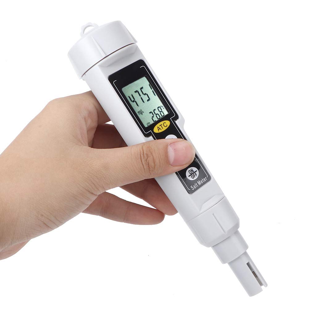KIMISS Tester digitale di salinità per acqua salata, CT3081 Salinometro portatile temperatura palmare acqua salata test scientifico industriale, misura ispezionare la strumentazione di analisi delle