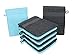 Produktbild Betz 10 Stück Waschhandschuhe Palermo 100% Baumwolle Waschlappen Set Größe 16x21 cm Farbe anthrazit und türkis