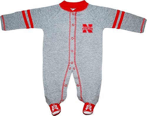 Creative Knitwear University of Nebraska Huskers Sports Shoe Footed Romper