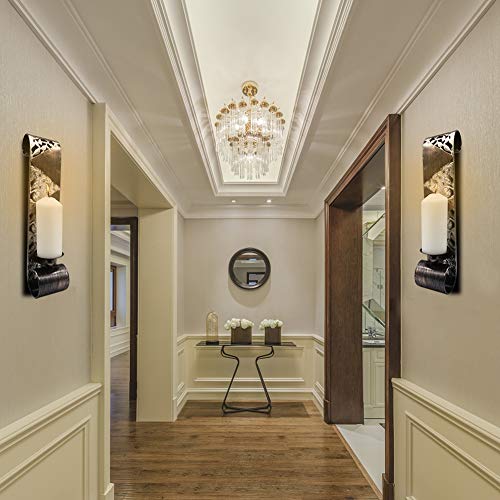 Shelving Solution Wall Sconce Candle Holder Metal Wall Art For Living Room, Bathroom, Dining Room Decoration, Set Of 2 #TOP4