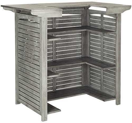 Safavieh Outdoor Living Collection Monterey Washed Bar Table, Grey #TOP3
