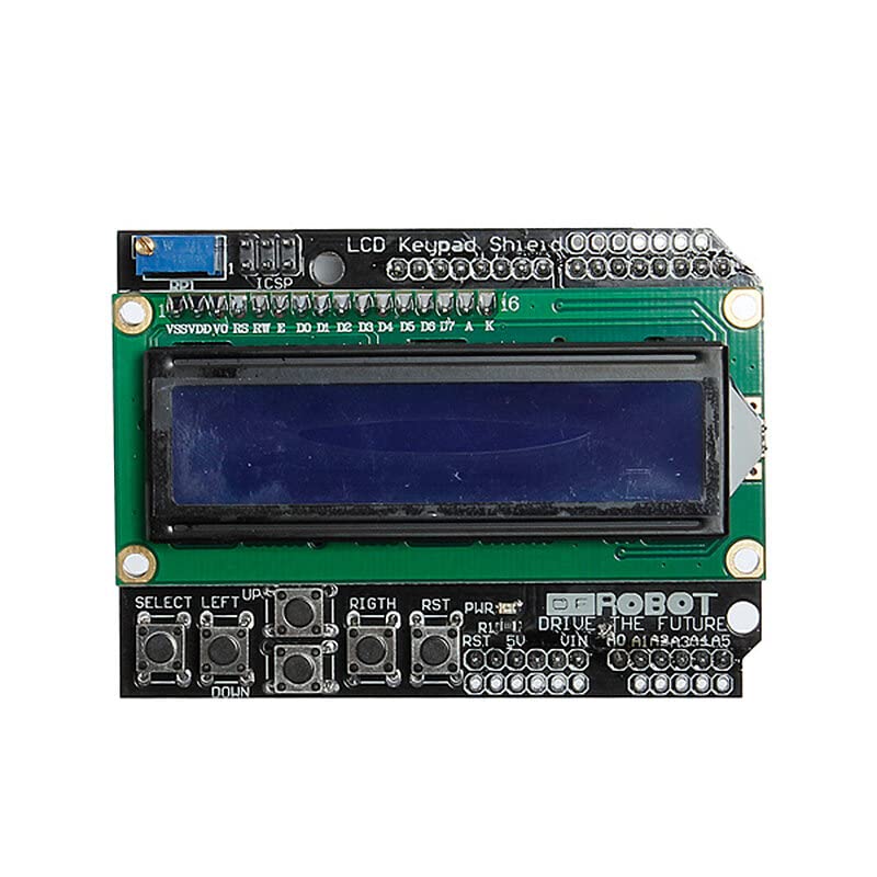 VIDOO Keypad Shield Retroilluminazione Blu per Scheda Robot LCD 1602 per Arduino-10pcs