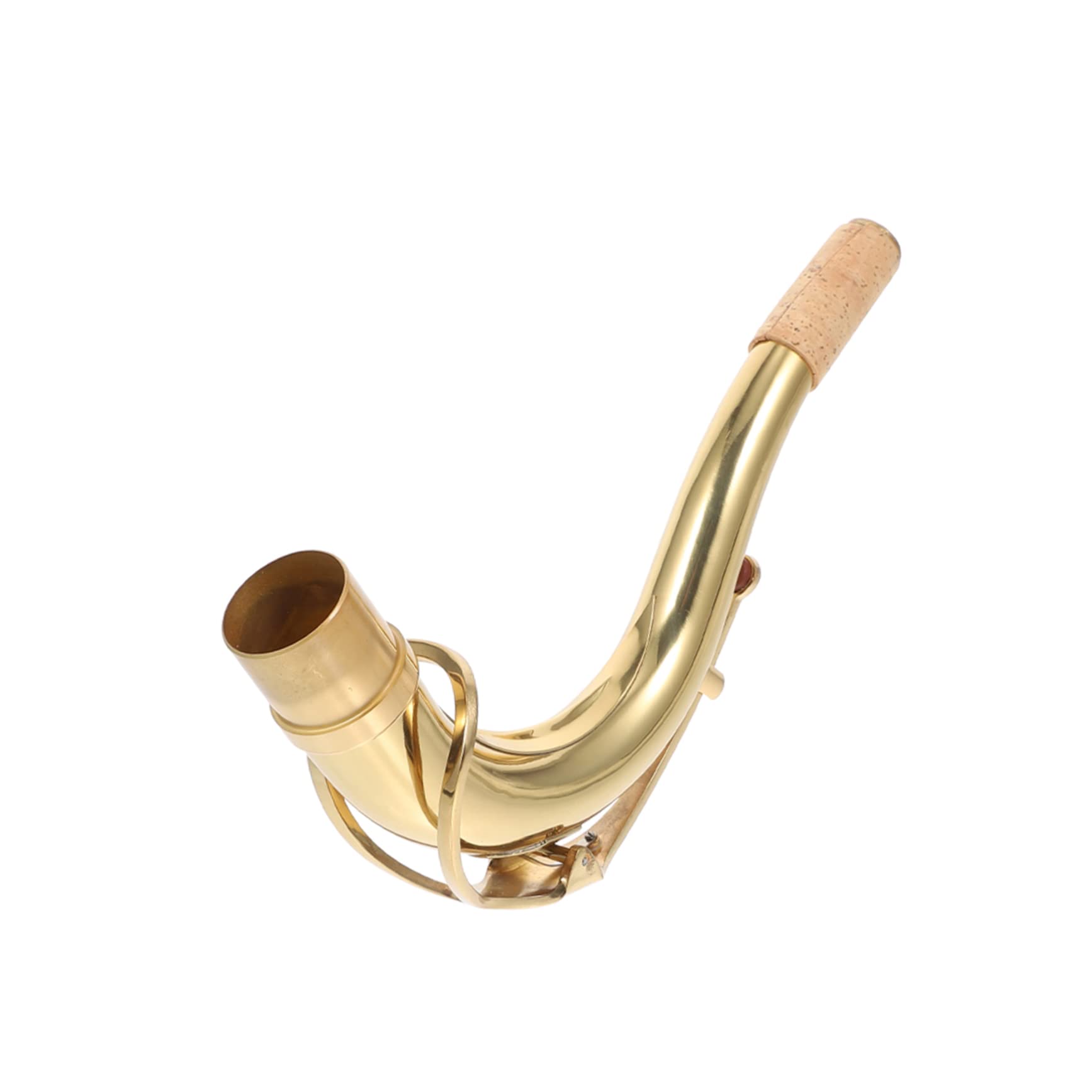 Collo Saxofono Curvo in Ottone Dorato, Parte di Ricambio | Tubo Piegato per Sax Contralto in Si Bemolle, Accessorio Musicale 1 Pezzo, Facile da Regolare e Pratico