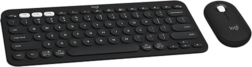 Logitech Pebble 2 Combo, teclado y mouse inalámbricos, silencioso y portátil, personalizable, perno logi, Bluetooth, fácil de cambiar para Windows,