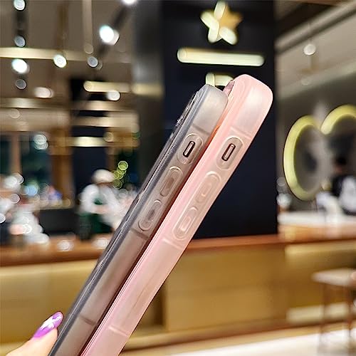 Image of Compatible with iPhone 7 Plus /8 Plus Case 5.5 inch, Cute Kawaii Curly Wave Frame Shape Soft Silicone Shockproof Protective Phone Cover for Women Girls, Clear /Pink