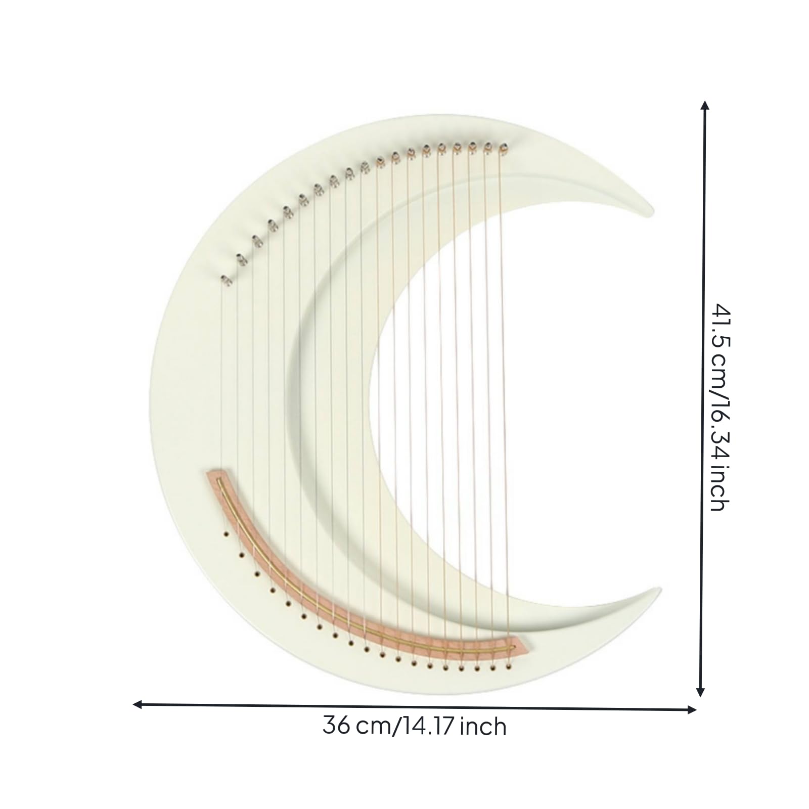 Leier Harfe Saiteninstrument Musikinstrument Zupfinstrument mit Eleganter Kurvenform Und Hohlkörper für Vollen Klang Einfach zu Stimmen Und zu Warten für Solo Ensemble Unterricht Wohnzimmer