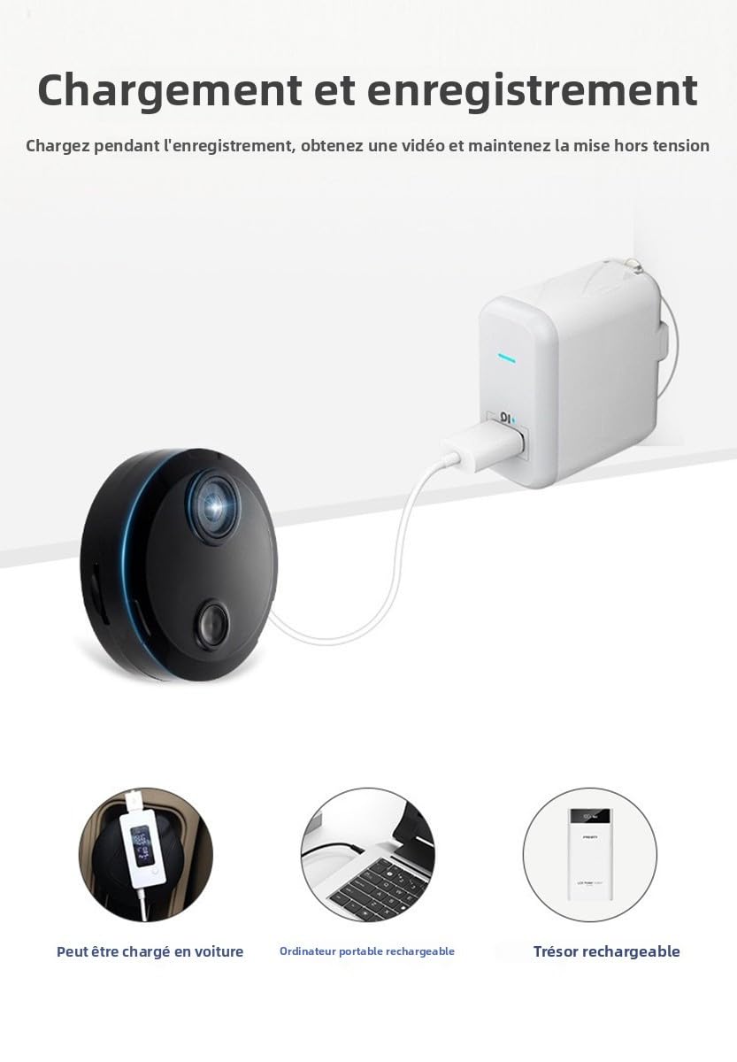 Caméra Intérieure Batterie 1080P Mini Caméra De Surveillance WiFi Intérieure 1080P - Batterie, Vision Nocturne, Détection Mouvement, Pour Bébé /animal Caméra Intérieure Batterie 1080P Mini Caméra De Surveillance WiFi Intérieure 1080P - Batterie, Vision Nocturne, Détection Mouvement, Pour Bébé /animal