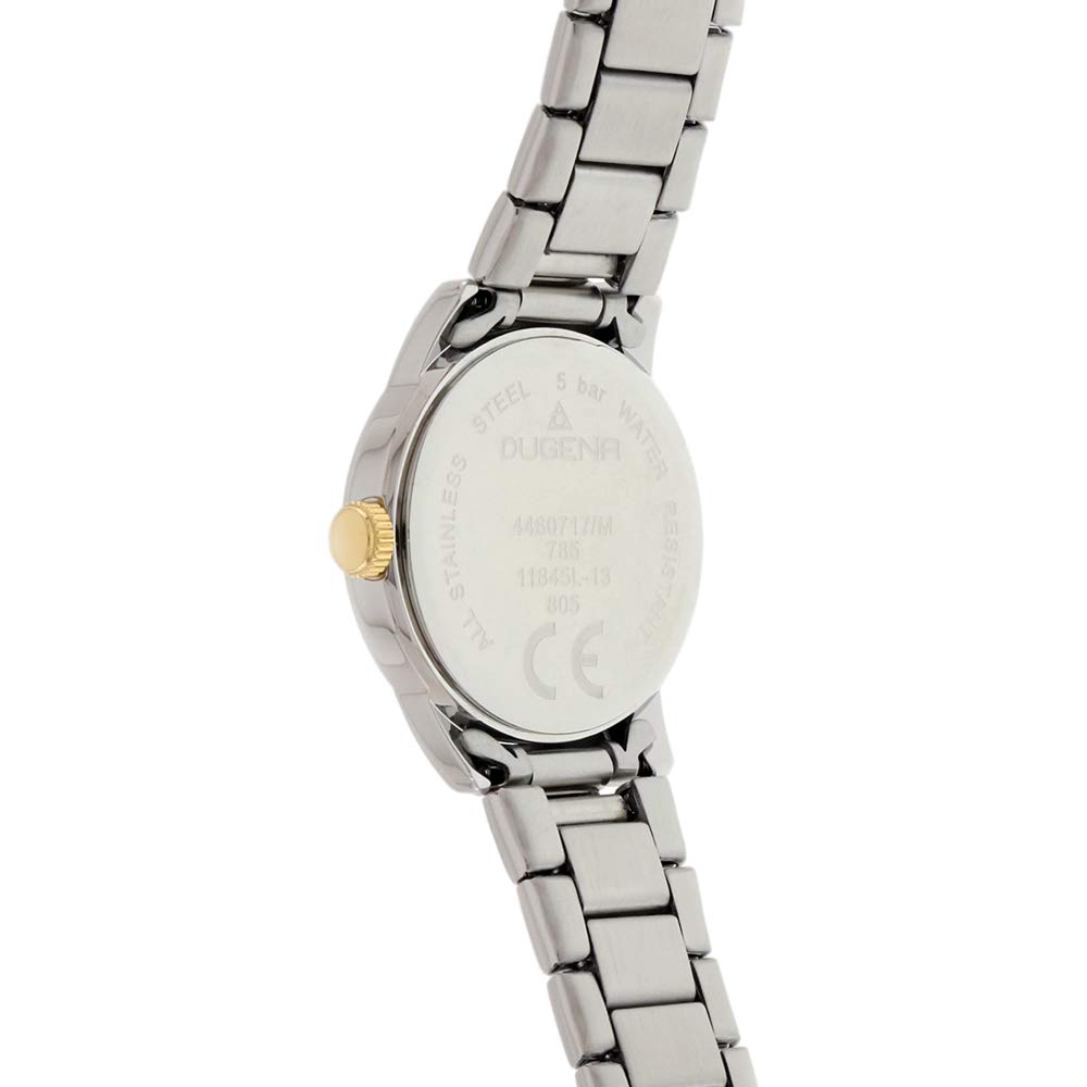 Dugena Damen Armbanduhr Vega Edelstahl 29mm silber/gold