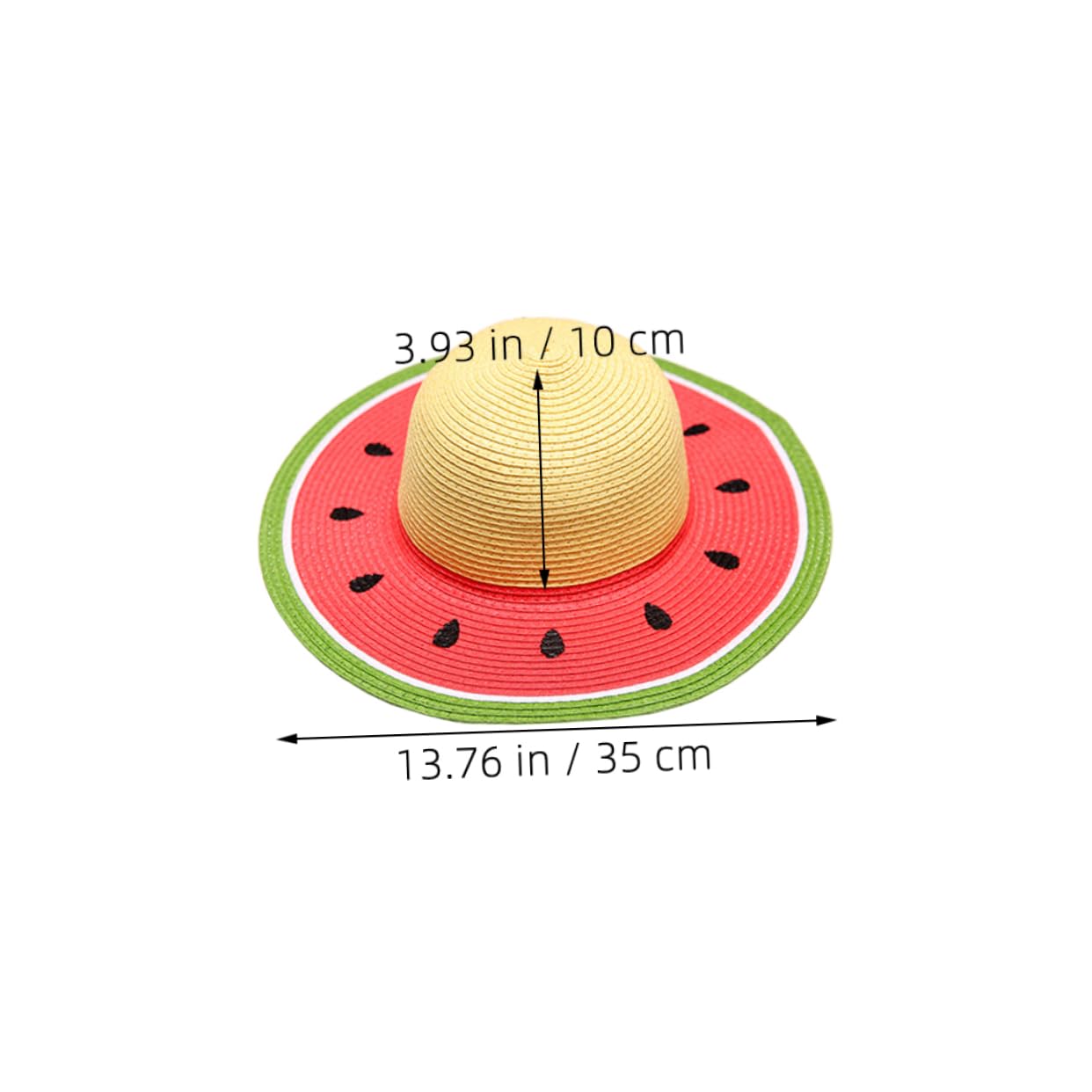 Sombrero Verano Diseño Sandía Niña Paja Ancha ala a de Ligero Plegable Protección Solar de 3 a 8 y Adecuado Camping para Niños Años
