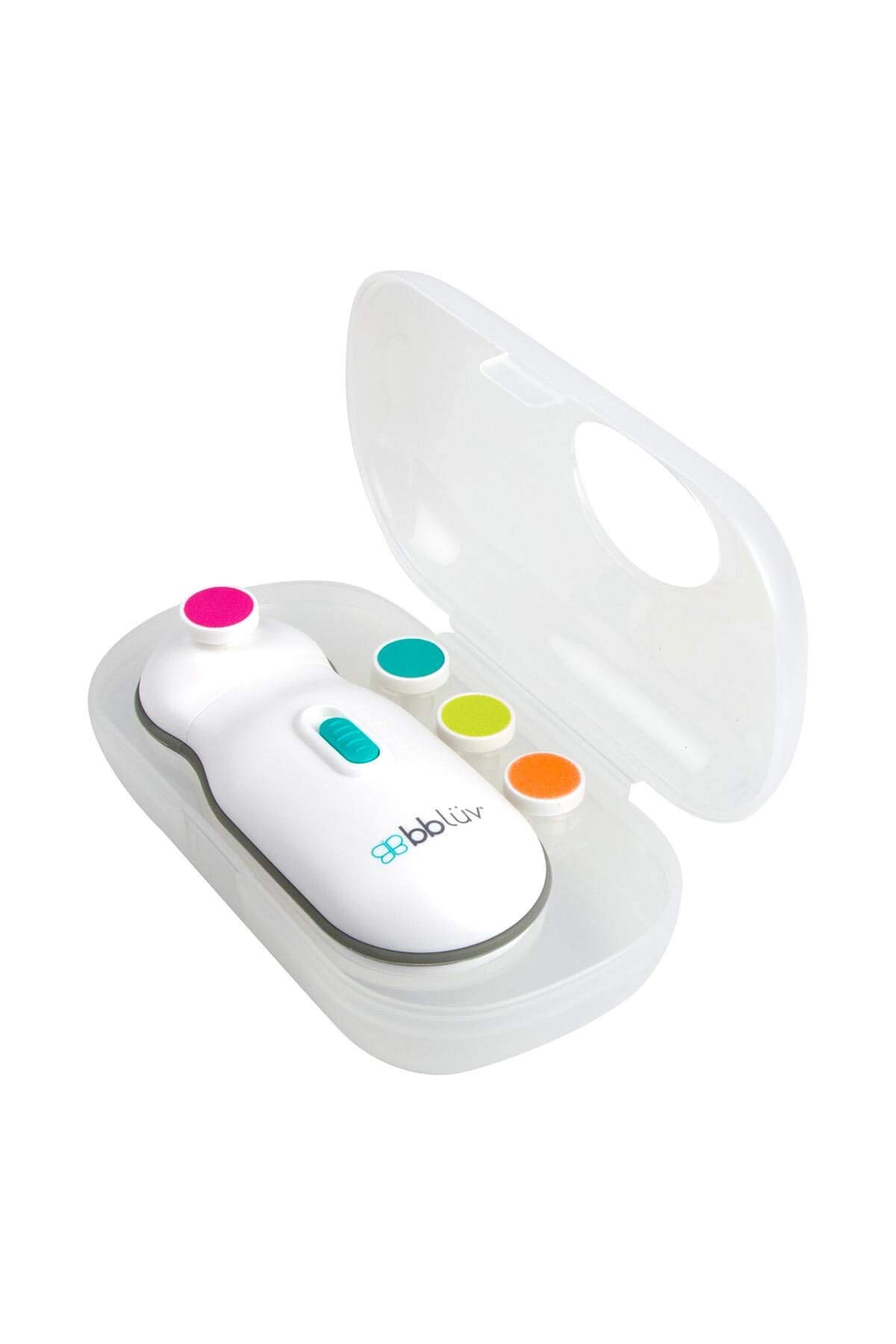 bblüv - Trimö - Coupe-ongles électrique pour nouveau-né et enfant (0 à 12 mois+) - 2 vitesses, coupe-ongles et ongles des pieds et des mains doux et silencieux - étui de transport inclus
