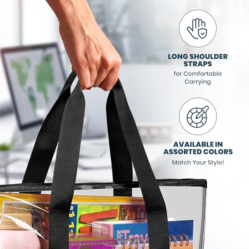Bolso Tote transparente Handy Laundry con cierre y correa miniatura 6