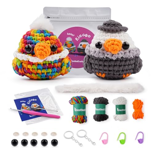 Recopilación de Ganchillos - los más vendidos. 37 Kit De Ganchillo Para Principiantes, Lindo águila Y Loro Animal Completo Amigurumi Starter Set Knitting Craft Tool Kits Con Tutoriales En Vídeo Paso A Paso