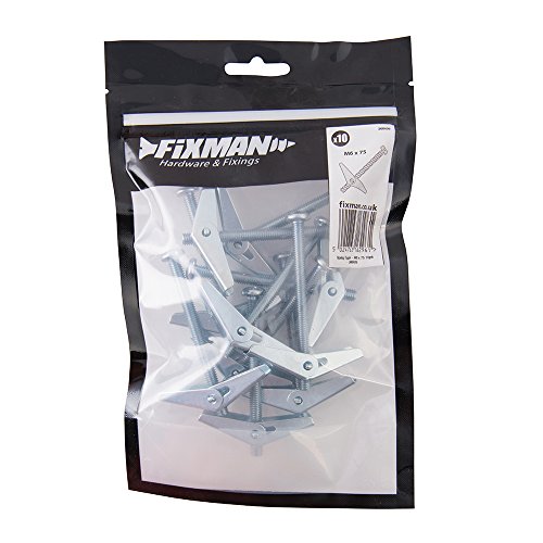 Preisvergleich Produktbild Fixman 366409 Feder Knebelbefestigung M6 x 75 mm, 10 Stück