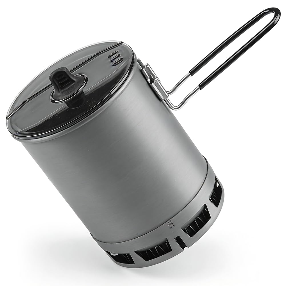 Petrel G3 600 ml garnek kempingowy, 162 g, aluminium, ultralekki garnek kempingowy ze składanym uchwytem, przenośny, do wędrówek, wspinaczki górskiej i gotowania na świeżym powietrzu