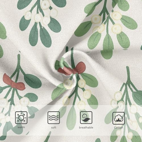 Girls' Briefs Comfort Underwear for Kids Mistletoe Pattern3