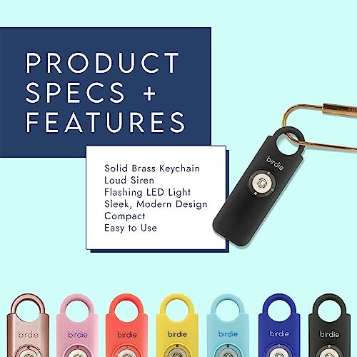 She’s Birdie–The Original Personal Safety Alarm for Women by Women–Loud Siren, Strobe Light and Key Chain in a Variety of Colors (Charcoal) - Image 4