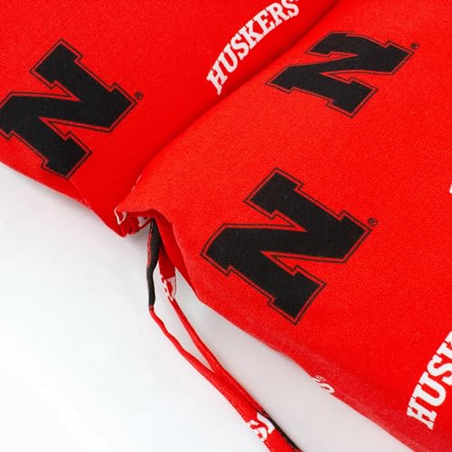 Image of College Covers Everything Comfy Nebraska Cornhuskers 2pc Chair Cushion