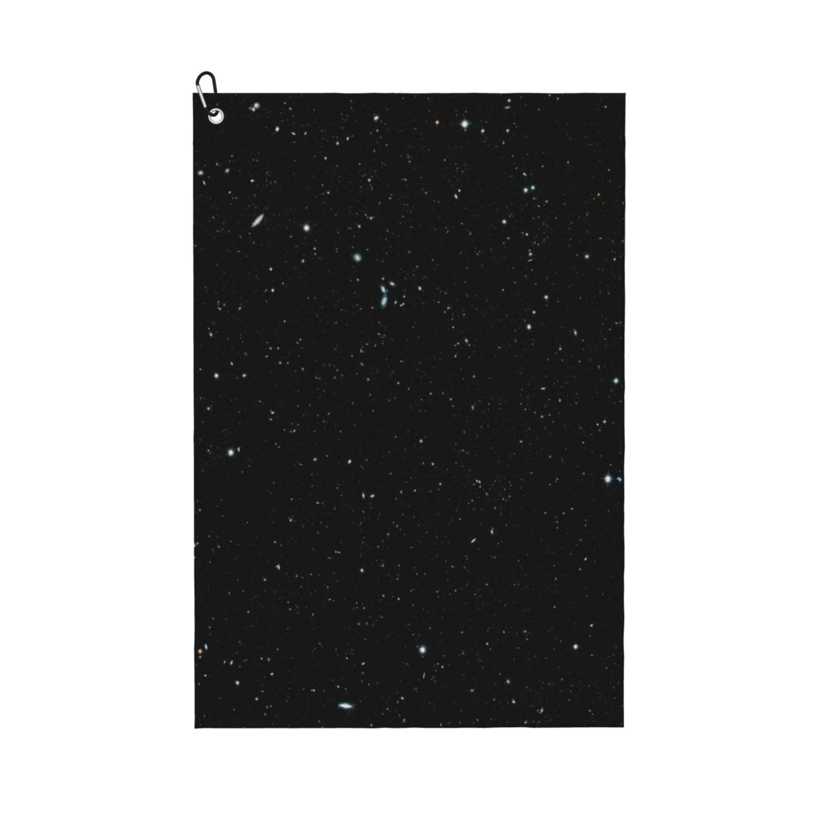 Hnnkloy Black Glitter, 16x24 in Portable Waffle Golf Towels with Carabiner Clip for Golf Bag