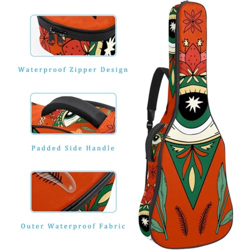 Housse de guitare en tissu Oxford épais rembourré avec boucle de suspension et sangle de cou Motif mandala Motif floral 101,6 cm, Multicolore 5., 42.9×16.9×4.7 in, Sac de transport tendance pour - Les Beatles, Paul McCartney, John Lennon, RIngo Starr, George Harrison Housse de guitare en tissu Oxford épais rembourré avec boucle de suspension et sangle de cou Motif mandala Motif floral 101,6 cm, Multicolore 5., 42.9x16.9x4.7 in, Sac de transport tendance pour – Image 5