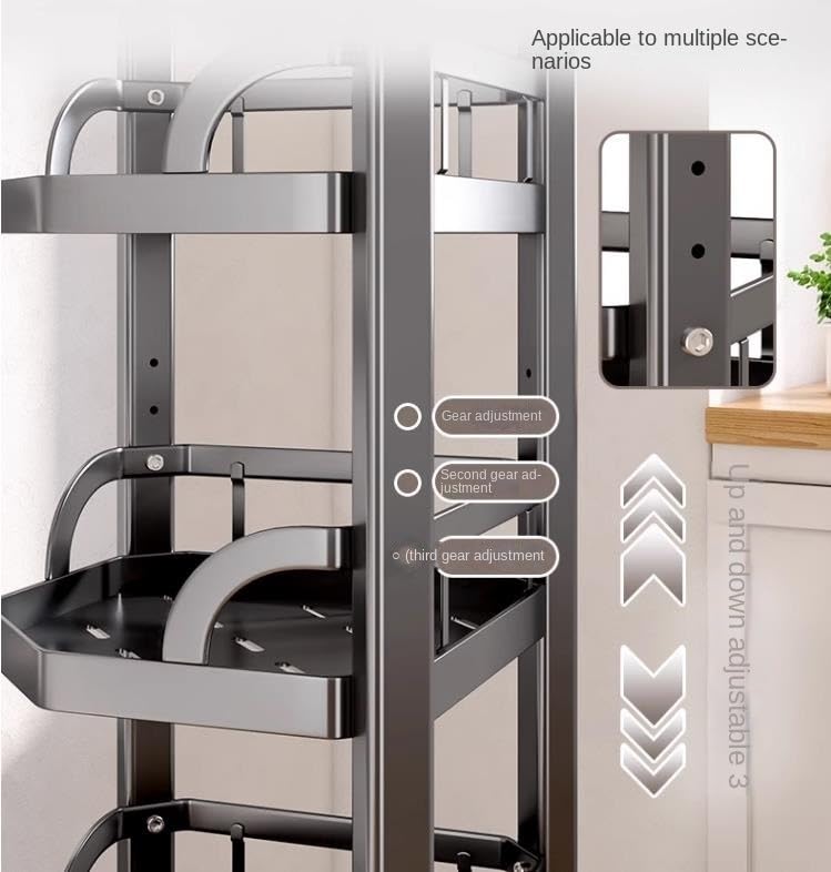 Estantería de esquina metálica de 5 niveles: mueble rinconero alto de estilo industrial 5