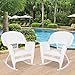 Jeco , Set of 2 Wicker Rocker Chairs, White
