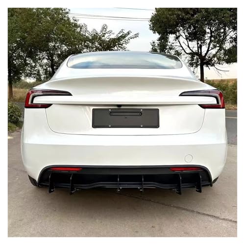 Difusor de labio trasero para Tesla Model 3 2023+ spoiler inferior negro 3